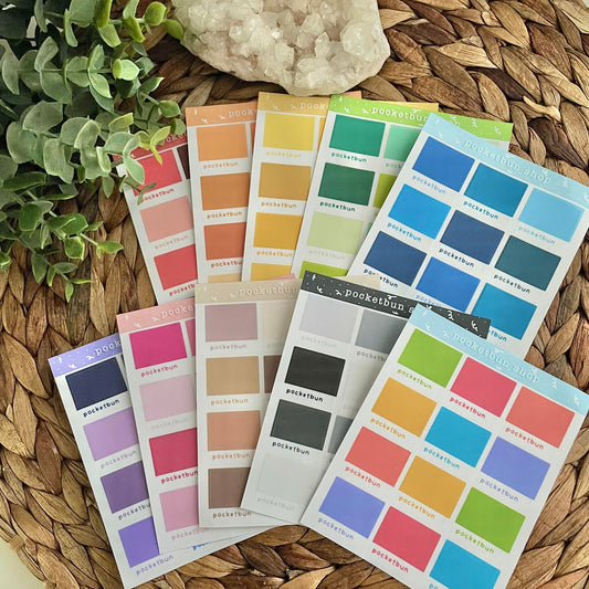 Pantone Swatches Sticker Sheets