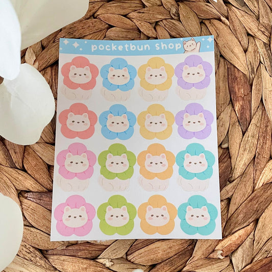 Flower Tofu Sticker Sheet