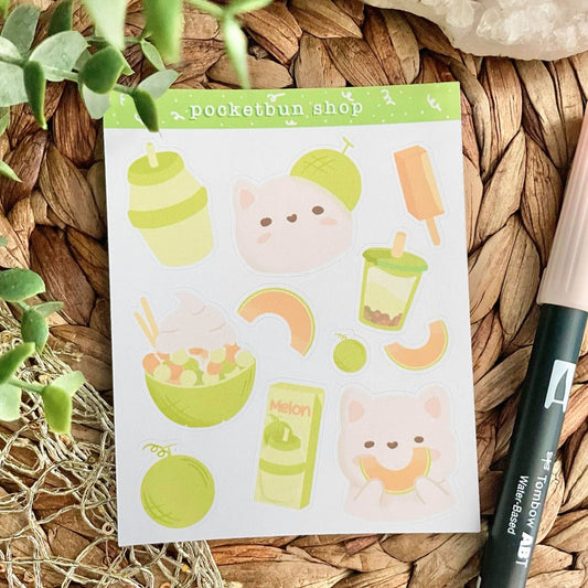 Melon Tofu Sticker Sheet