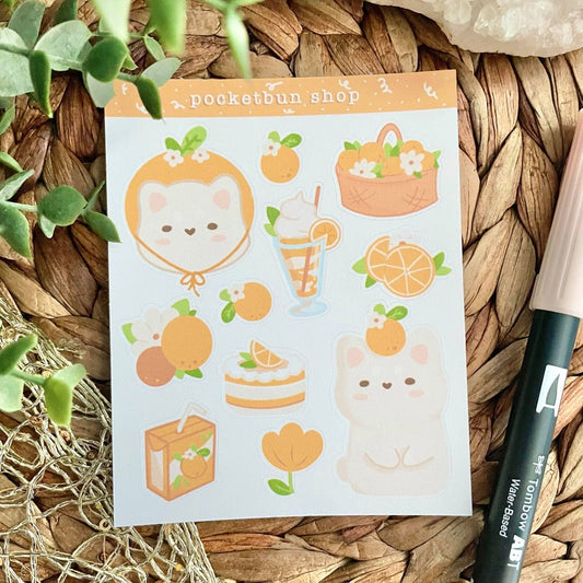 Orange Tofu Sticker Sheet