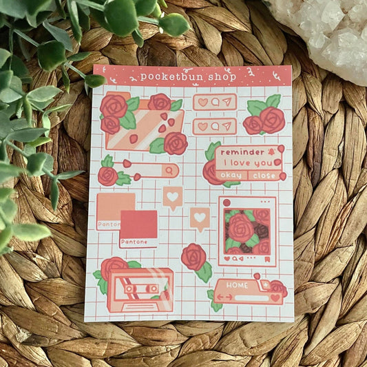 Aesthetic Florals Sticker Sheets