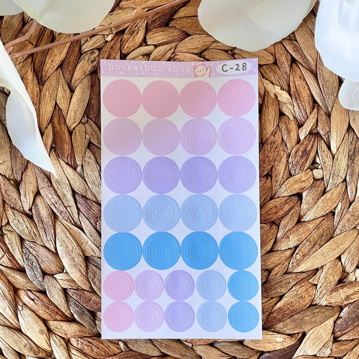 Concentric Circle Sticker Sheets