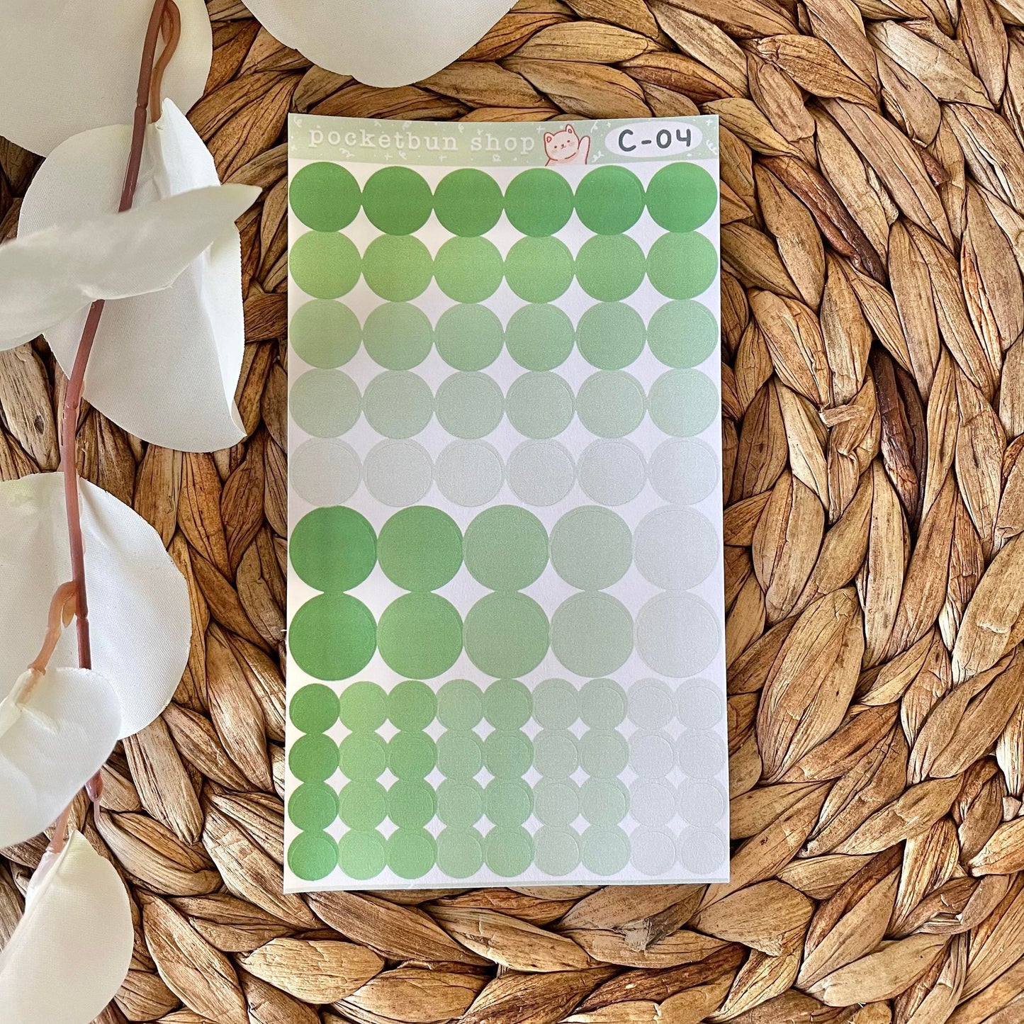 Solid Circles Deco Sticker Sheets