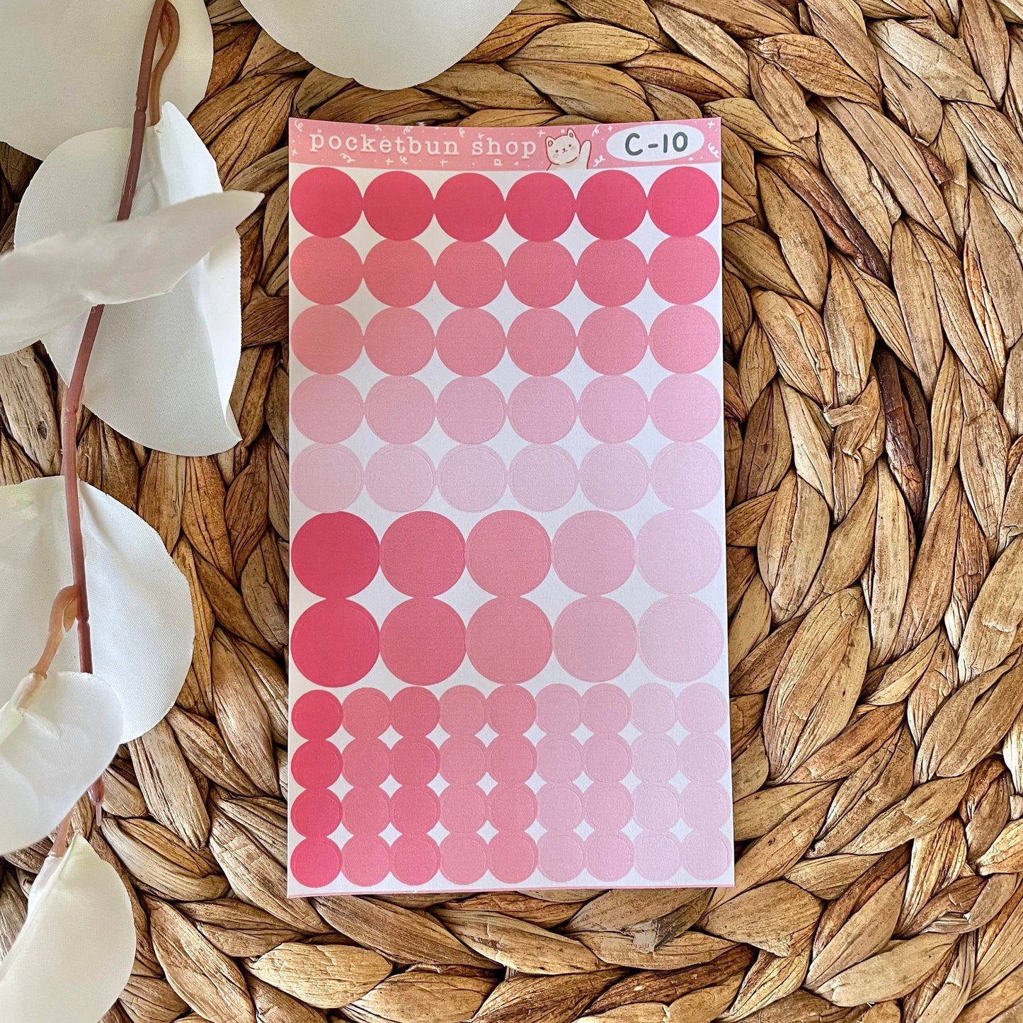 Solid Circles Deco Sticker Sheets