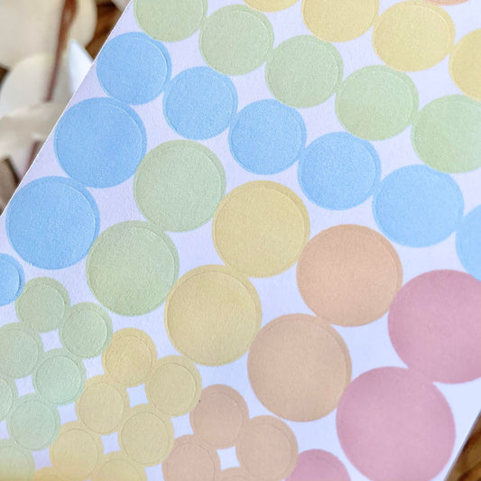 Solid Circles Deco Sticker Sheets