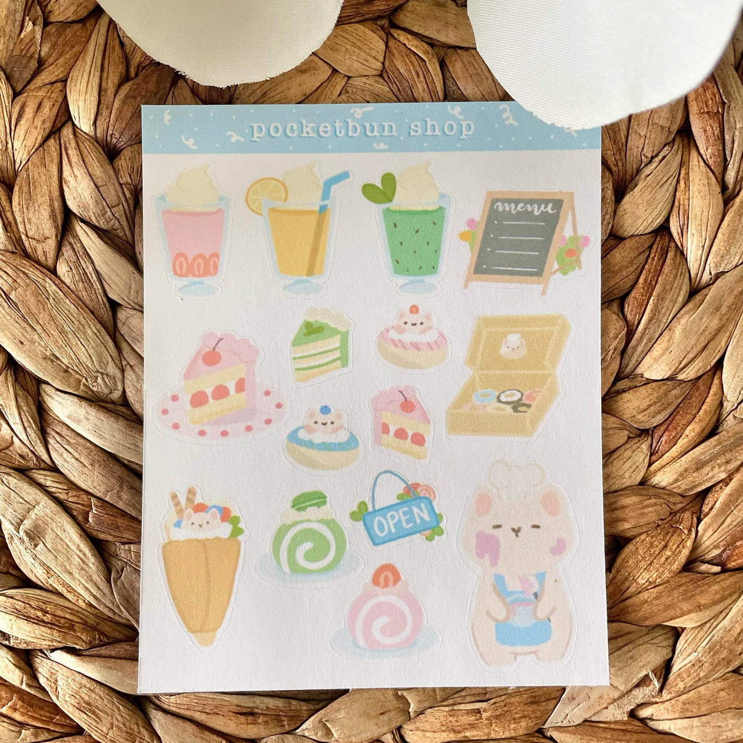 Patreon Sticker Club - Tofu's Cafe Sticker Sheets