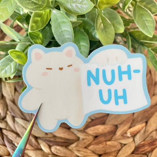 Nuh Uh Tofu Vinyl Sticker