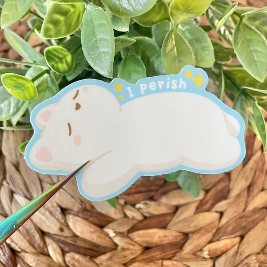 I Perish Tofu Vinyl Sticker