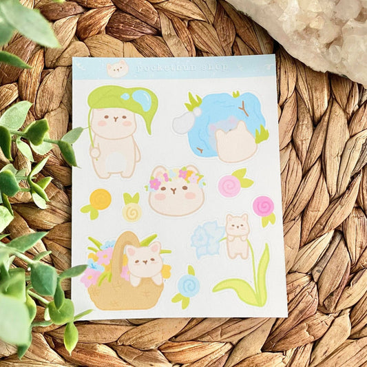 Floral Expedition Tofu Sticker Sheet