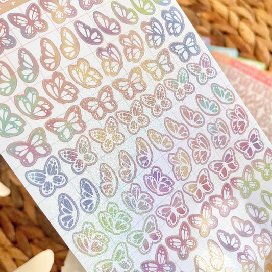 HOLO Butterfly Vinyl Sticker Sheets