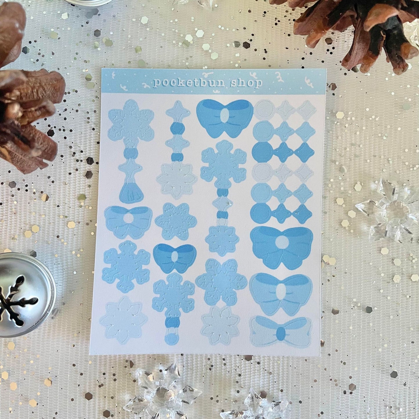 PT016C - Snowflakes Sticker Sheet