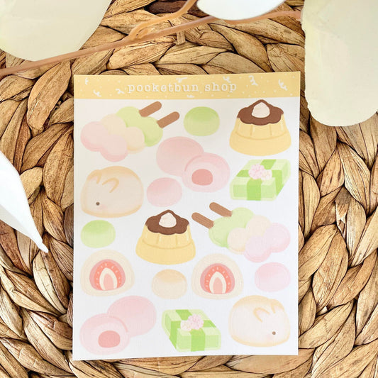 Japanese Sweets Sticker Sheet