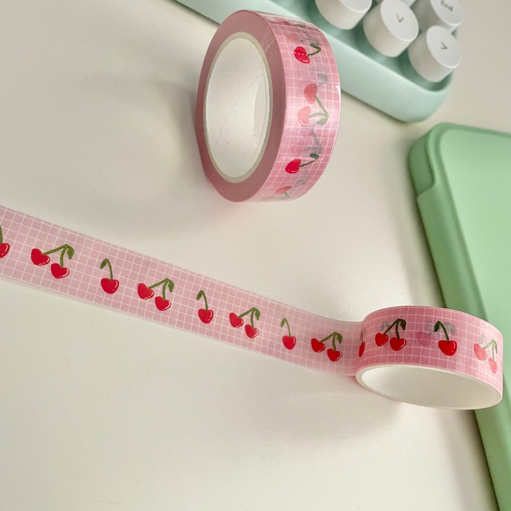 Cherry Grid Washi Tape